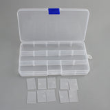 Adjustable Plastic Jewelry Beads Storage Box Case Container Organize