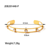 Titanium Pearl Inlay Bracelet for Women Wedding Jewelry