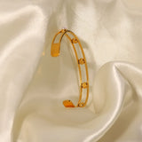Titanium Pearl Inlay Bracelet for Women Wedding Jewelry