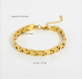Detachable Stainless Steel Plated Wristbands Bracelets Bangle for Women