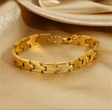 Detachable Stainless Steel Plated Wristbands Bracelets Bangle for Women