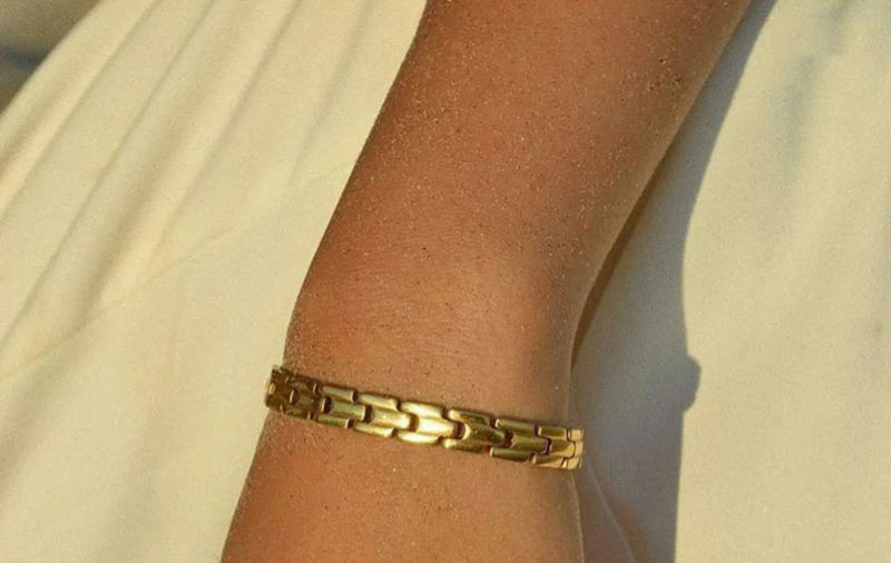 Detachable Stainless Steel Plated Wristbands Bracelets Bangle for Women