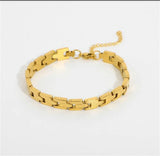 Detachable Stainless Steel Plated Wristbands Bracelets Bangle for Women