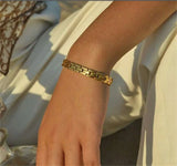 Detachable Stainless Steel Plated Wristbands Bracelets Bangle for Women