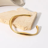 Irregular Titanium Steel Plated Bangles For Women