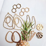 Alloy Geometric Shape Pendant Earring Material