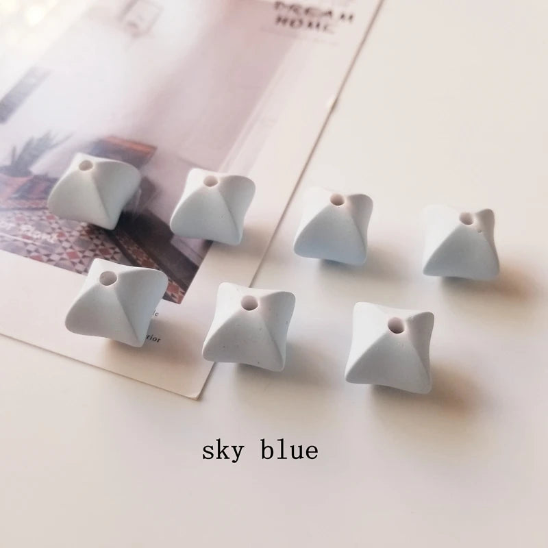 Acrylic Pierced Square Beads DIY Earrings Material
