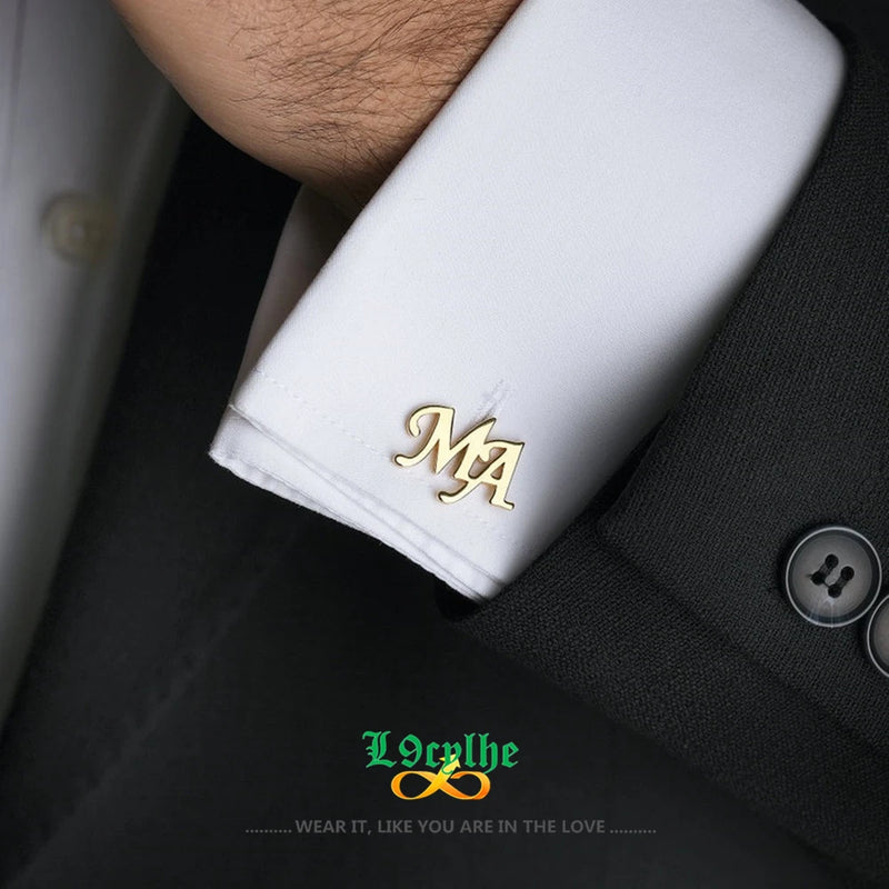 Personalised Initials Cufflinks - Groom Wedding Jewelry BFF