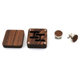 Personalized Wooden Cufflinks - Groomsmen Gift