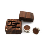 Personalized Wooden Cufflinks - Groomsmen Gift
