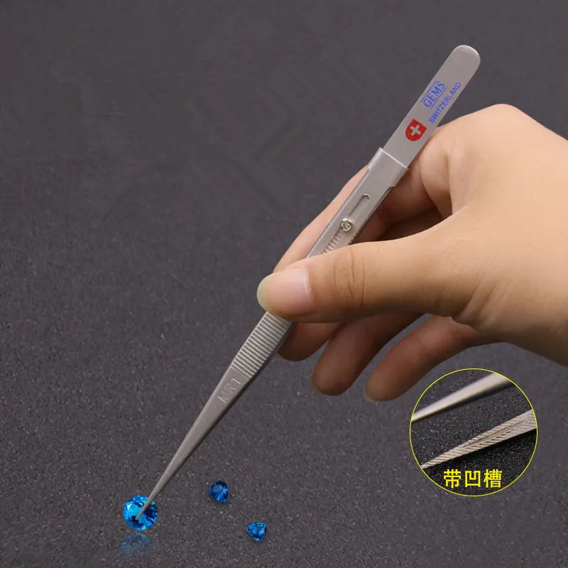 Anti-slip Diamond Tweezers Jewelry Tool