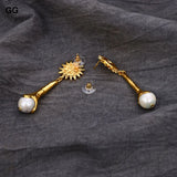 Keshi Pearl Yellow Plated Earrings For Women