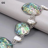 GuaiGuai 20mm Biwa Pearl Paua Abalone Shell Necklace