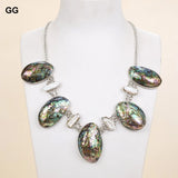GuaiGuai 20mm Biwa Pearl Paua Abalone Shell Necklace