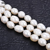 GuaiGuai 3 Strand 12MM Rice Pearl Bracelet Women