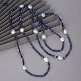 GuaiGuai 48'' Freshwater Keshi Pearl Long Necklace