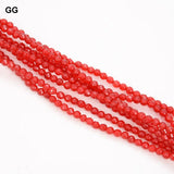 Red Jades Gems Stone Bracelet with Cz Clasp