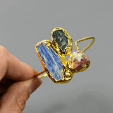 GuaiGuai Kyanite Bangle Tourmaline Cuff, Lady Party Jewelry