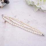 GuaiGuai Jewelry 4-Strand Pearl Bracelet for Women