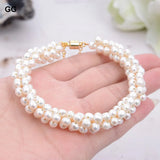 Natural Cultured Pearl Bracelet Adjustable for Women