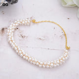 Natural Cultured Pearl Bracelet Adjustable for Women