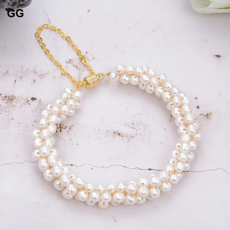 Natural Cultured Pearl Bracelet Adjustable for Women
