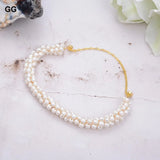 Natural Cultured Pearl Bracelet Adjustable for Women
