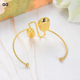Natural Cultured Biwa Pearl Turquoise Bangle Bracelet