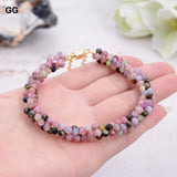 Natural Light Tourmaline Bangle Bracelet