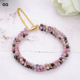 Natural Light Tourmaline Bangle Bracelet