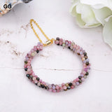 Natural Light Tourmaline Bangle Bracelet