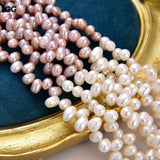 5 Strand Top-Drilled Purple Rice Pearl Bracelet