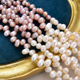 5 Strand Top-Drilled Purple Rice Pearl Bracelet