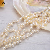 GuaiGuai Jewelry Natural 5 Strands Top-Drilled Rice Pearl Bracelet