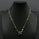 Real Pearl Labradorite Bottle Pendant Necklace For Women