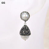 Keshi Pearl Marcasite Earrings