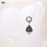 Keshi Pearl Marcasite Earrings