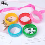 Colorful Charm Hand Bangle Wide Acrylic Bangles for Women