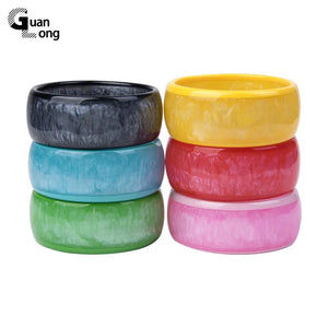 Colorful Charm Hand Bangle Wide Acrylic Bangles for Women