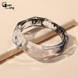 Colorful Acrylic Punk Bangle Bracelet Gothic Charms Jewelry