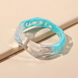 Colorful Acrylic Punk Bangle Bracelet Gothic Charms Jewelry