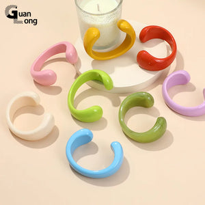 Colorful Acrylic Indian Bangles with Charms Circle Bracelet