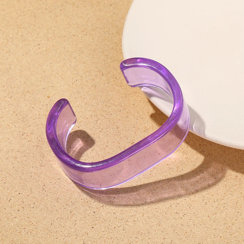 Transparent Open Bracelet Bangle for Women Indian Jewellery Resin Acrylic