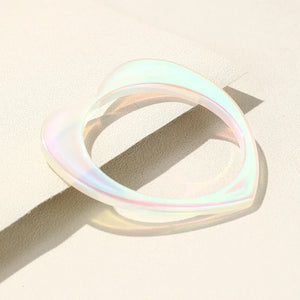 Resin Heart Bangles Multicolor Punk Bracelet For Women