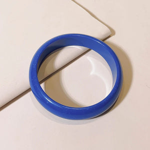 Colorful Thin Resin Punk Bangle Bracelet Charms Round Jewelry Gift