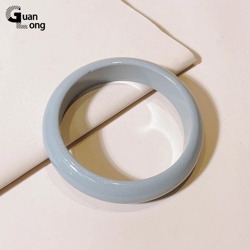 Colorful Thin Resin Punk Bangle Bracelet Charms Round Jewelry Gift