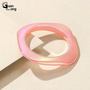 Multicolor Square Thin Bangles Punk Gothic Bracelets & Bangle for Women