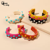Colorful Cuff Bangles Acrylic Charm Open Bangle for Women
