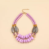 Layered Beaded Pendant Necklace Vintage Jewelry