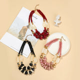 Layered Beaded Pendant Necklace Vintage Jewelry
